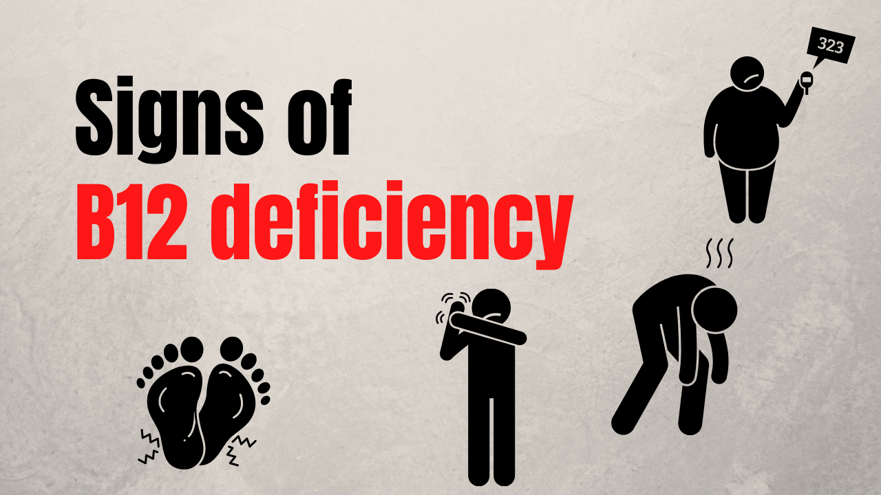 symptoms of B12 deficiency as pictorials