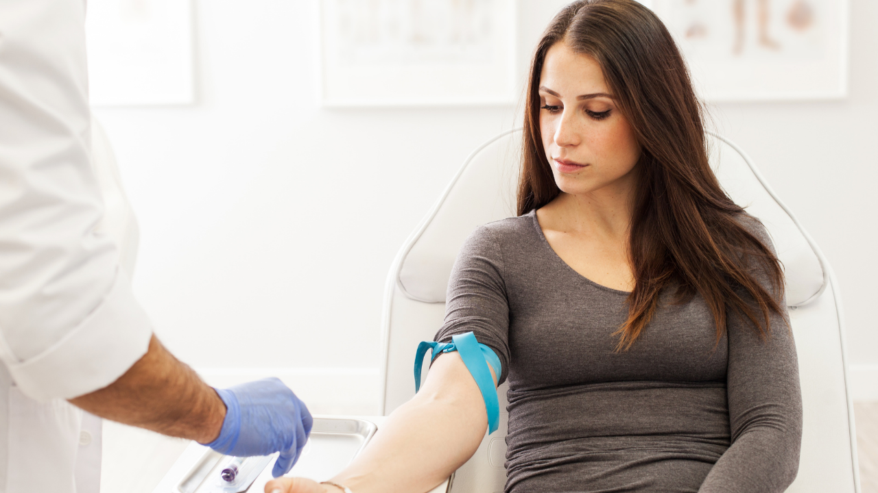 woman getting a blood draw