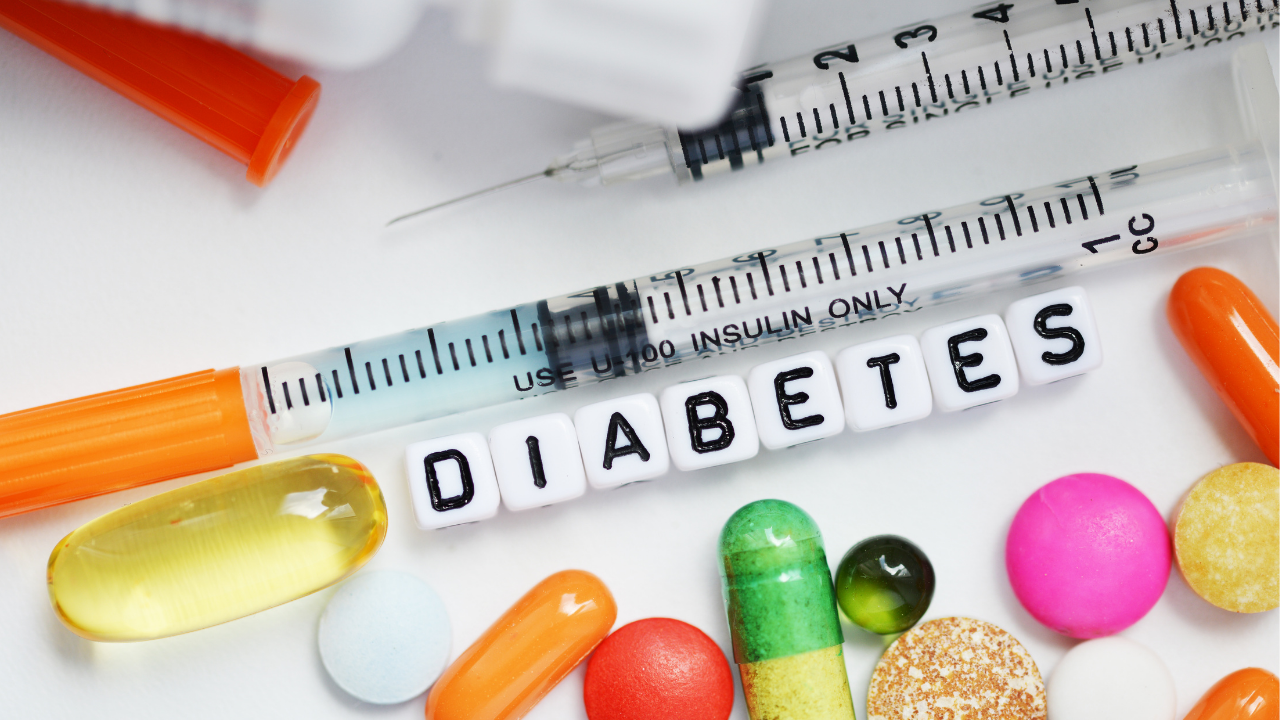diabetes medications including pills and syringes