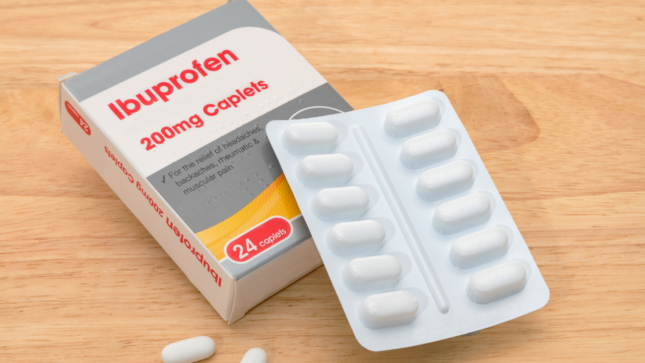 Packet of 200mg Ibuprofen capsules