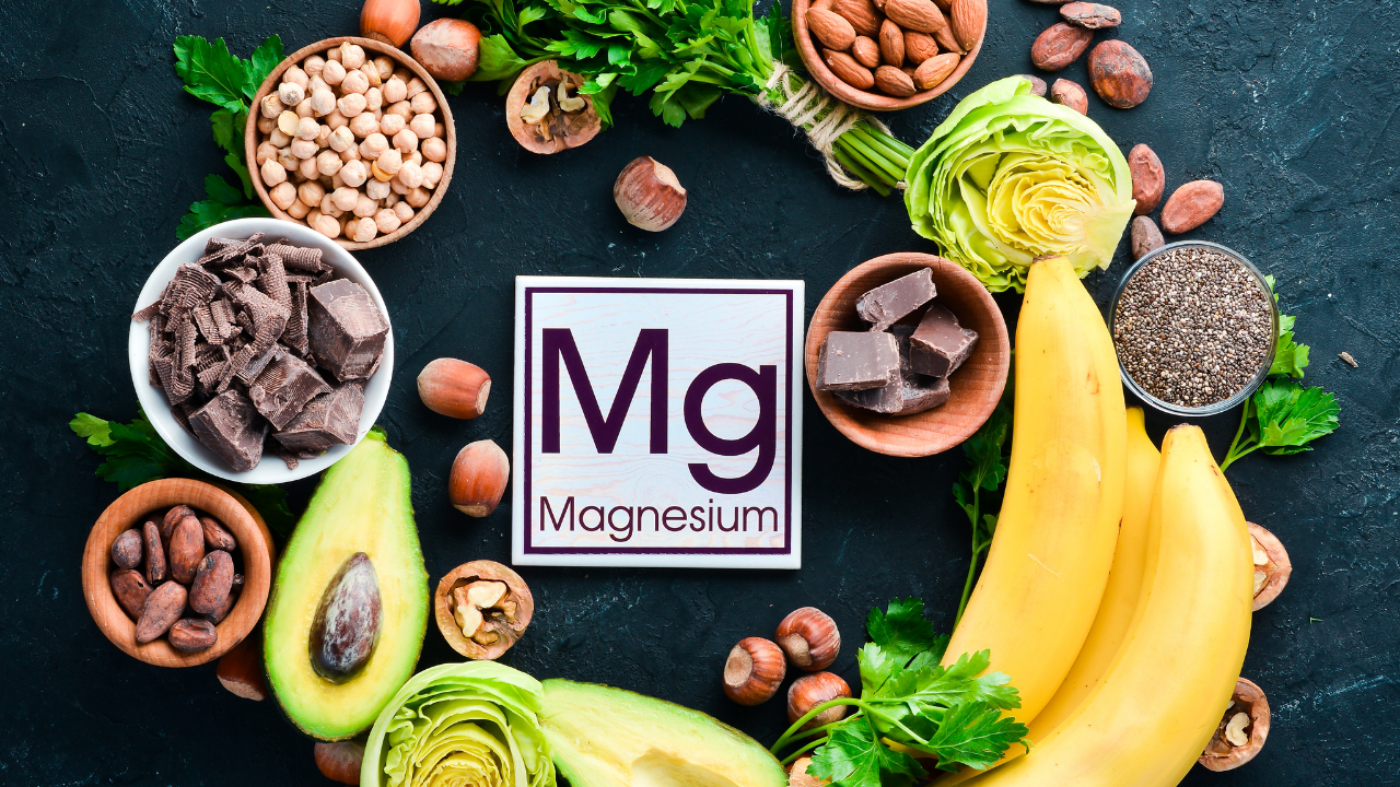 various magnesium sources bananas,avocado, nuts,beans