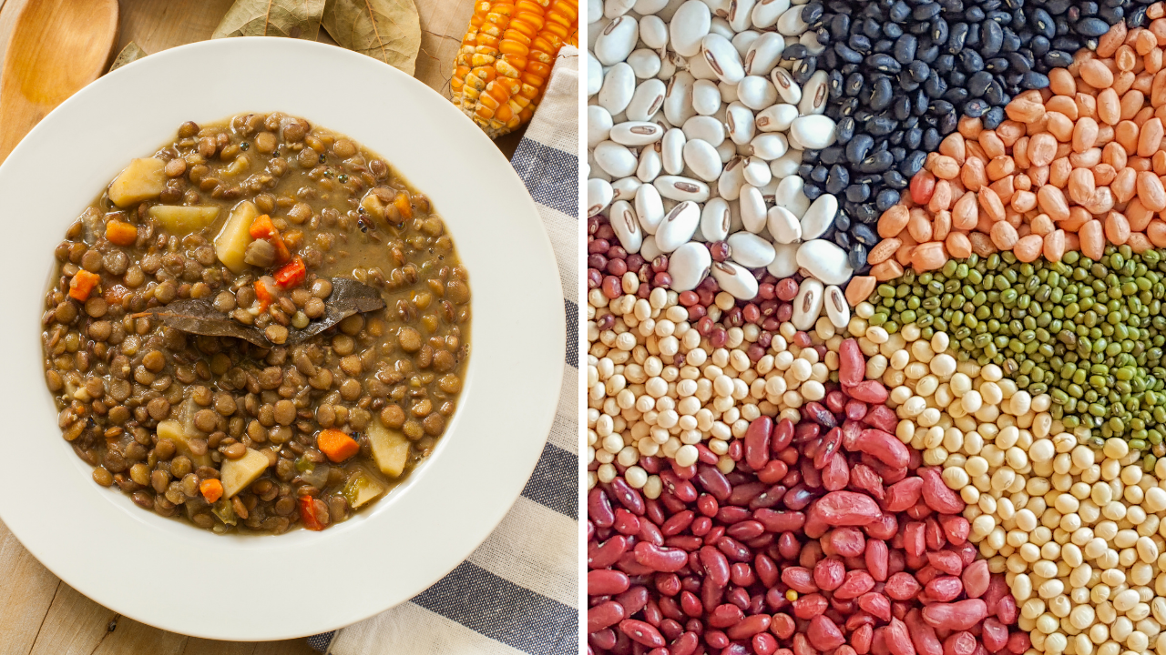 different varieties of lentils