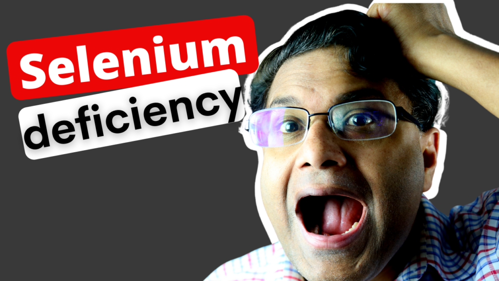 Man screaming at words selenium deficiency