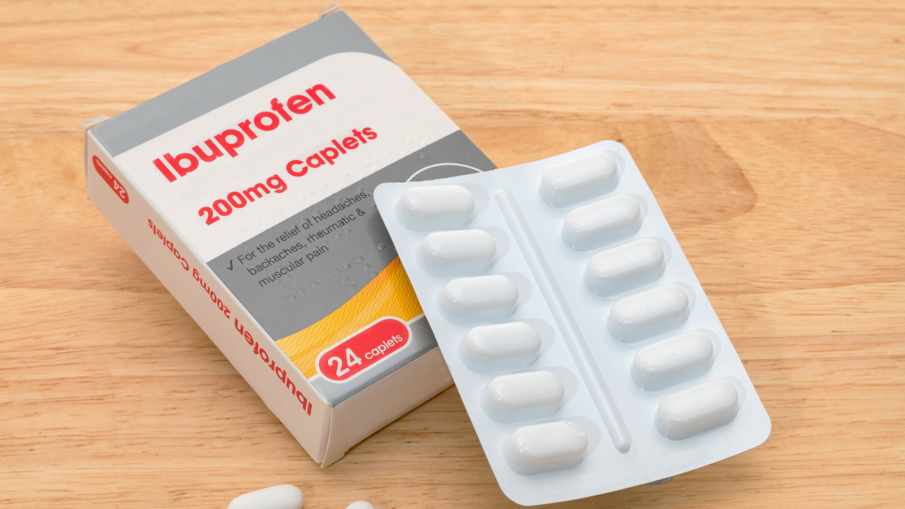 packet showing ibuprofen pills