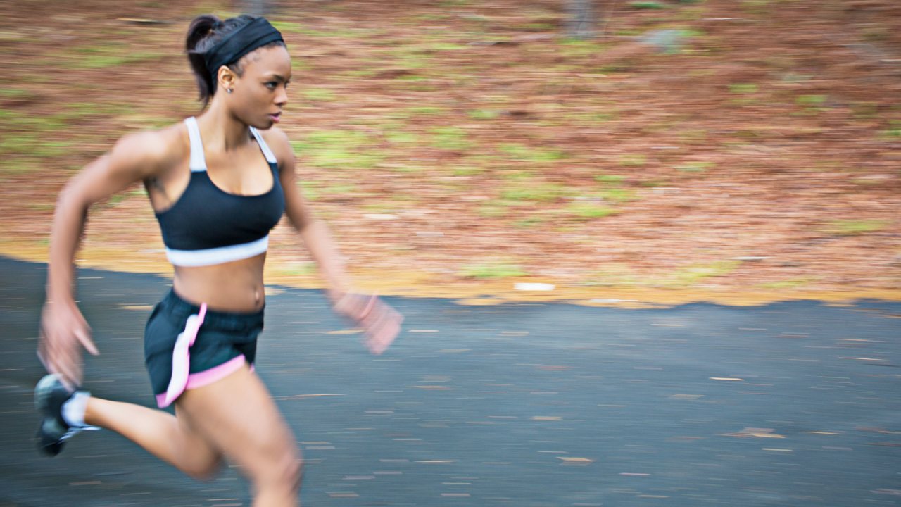 Black female running