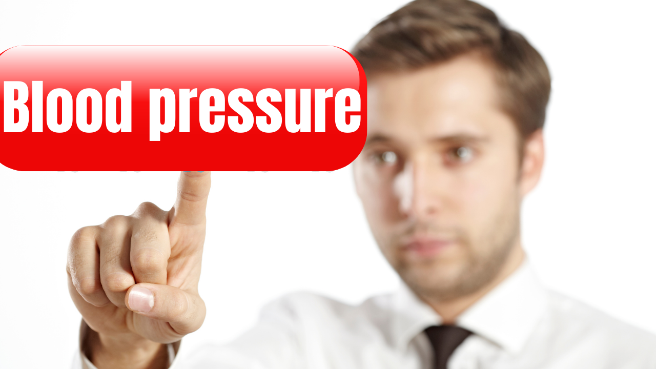 Man pointing to the words blood pressure