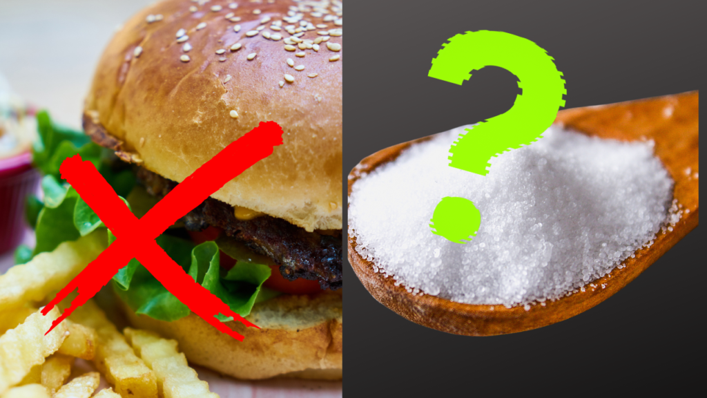 how much salt in a hamburger