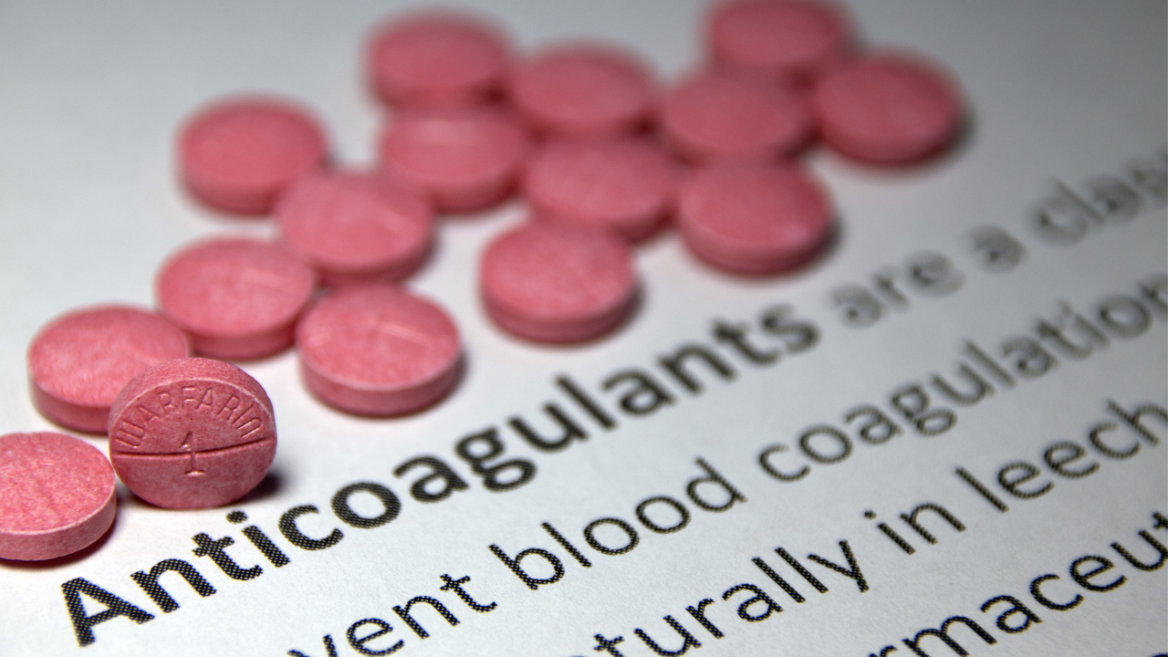 multiple red tablets as anticoagulants