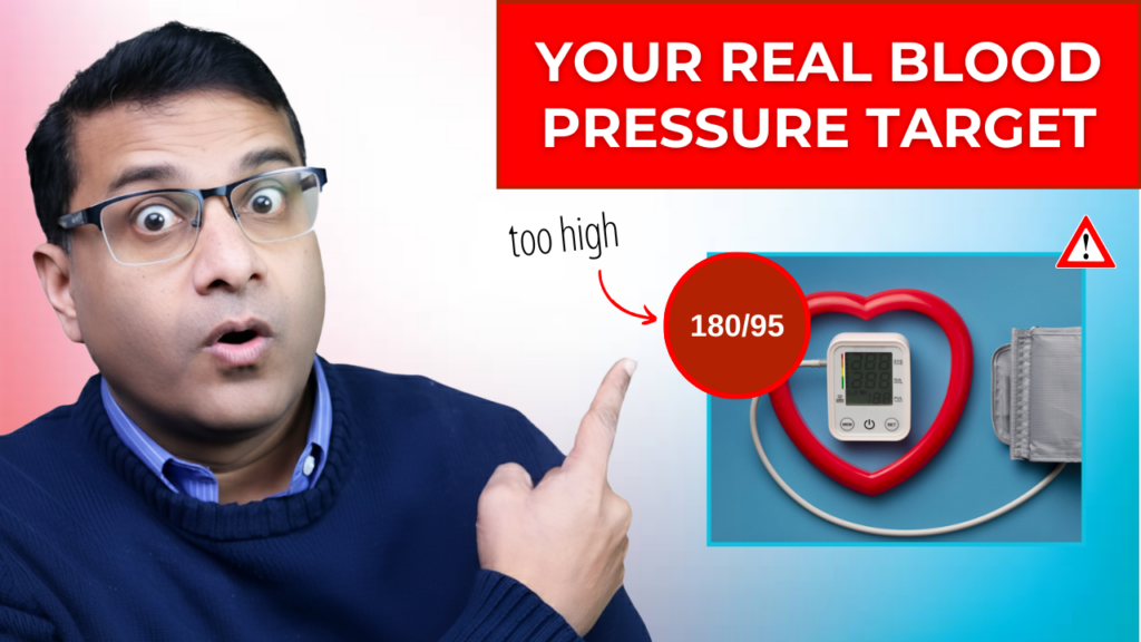 Man pointing to words your real blood pressure target